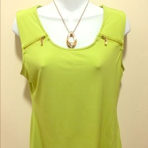 ‼️SALE‼️NWOT Sharp Sleeveless Top/ Gold Zippers❗️